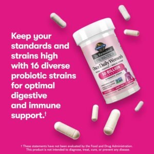 Garden of Life Once Daily Dr. Formulated Probiotics for Women 50 Billion CFU 16 Probiotic Strains with Organic Prebiotics for Digestive, Vaginal & Immune Health, Dairy Free, Shelf Stable 30 Capsules - Image 8