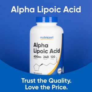 Nutricost Alpha Lipoic Acid 600mg Per Serving, 240 Capsules - Gluten Free, Vegetarian Capsules, Soy Free & Non-GMO - Image 7