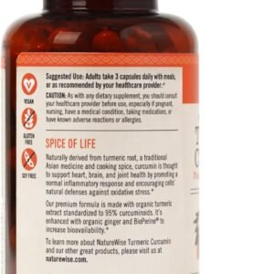 NatureWise Curcumin Turmeric 2250mg - 95% Curcuminoids & BioPerine Black Pepper Extract for Advanced Absorption - Daily Joint and Immune Health Support - Vegan, Non-GMO, 90 Count[30-Day Supply] - Image 3