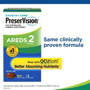 PreserVision AREDS 2 Eye Vitamins, #1 Eye Doctor Recommended Brand, Lutein and Zeaxanthin Supplement with Vitamin C, Vitamin E, Zinc, and Copper, 120 Softgels (Minigels) - Image 3