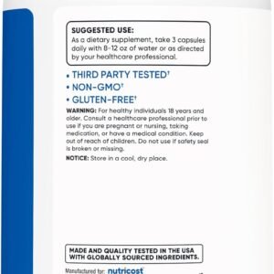 Nutricost Nitric Oxide Booster 2250mg, 180 Capsules - 750mg Per Casule, 60 Servings - Gluten Free and Non-GMO - Image 5
