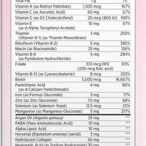 Nature's Bounty Advanced Hair, Skin & Nails, Argan-Infused Vitamin Supplement with Biotin and Hyaluronic Acid, 150 Rapid Release Softgels, 50 Total Servings - Image 9