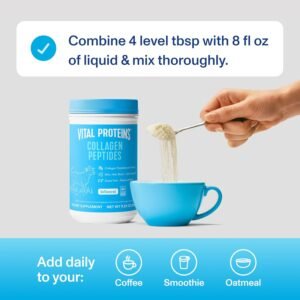 Vital Proteins Collagen Peptides Powder - Supports Hair, Nail, Skin, Bone & Joint Health, Unflavored, Collagen Protein 9.33 OZ - Image 5