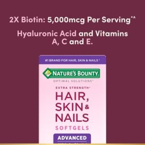 Nature's Bounty Advanced Hair, Skin & Nails, Argan-Infused Vitamin Supplement with Biotin and Hyaluronic Acid, 150 Rapid Release Softgels, 50 Total Servings - Image 4