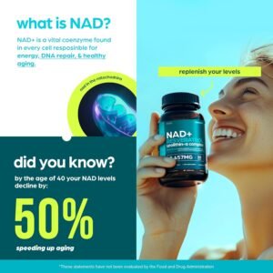 NAD Supplement 8,457 mg Extra Strength Liposomal, Green Tea + Astaxanthin for Women & Men, Resveratrol, CoQ10, Alpha Lipoic Acid – Energy Anti-Aging,Cell Regeneration - Image 3