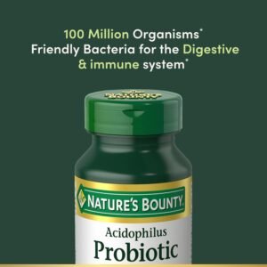 Nature's Bounty Lactobacillus Acidophilus Probiotic Supplement - Daily Probiotic for Women/Men Digestive Health, 120 Tablets - Image 4