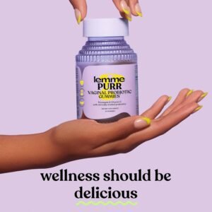 Lemme Purr Vaginal Probiotic Gummies for Women - Balanced pH, Healthy Odor, Yeast Balance & Flora Support + Vitamin C for Immune Health - Tasty Pineapple (60 Count) - Image 8