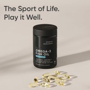 Sports Research Triple Strength Omega 3 Fish Oil - Burpless Fish Oil Supplement w/EPA & DHA Fatty Acids from Single-Source Wild Alaskan Pollock - 1250 mg, 90 ct - Image 8