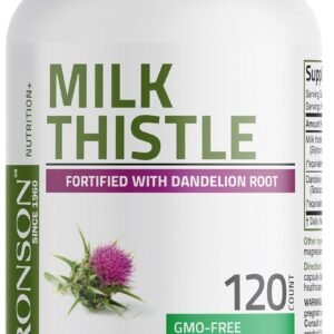 Bronson Milk Thistle Silymarin Marianum & Dandelion Root Liver Health Support, Antioxidant Support, Detox, 120 Capsules - Image 7