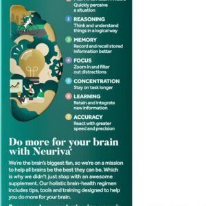 NEURIVA Ultra Decaffeinated Clinically Tested Nootropic Brain Supplement for Mental Alertness, Memory, Focus & Concentration, Cognivive, Neurofactor, Phosphatidylserine, Vitamins B6 B12, 60 Capsules - Image 14