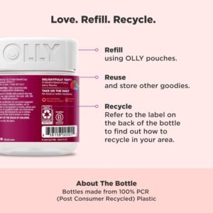 OLLY Women's Multivitamin Gummy, Vitamins A, D, C, E, Biotin, Folic Acid, Adult Chewable Vitamin, Berry Flavor, 45 Day Supply - 90 Count - Image 6