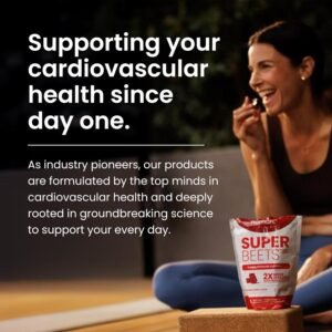 humanN SuperBeets Heart Chews, Nitric Oxide and Blood Pressure Support, Grape Seed Extract & Non-GMO Beet Root Powder Energy Supplement, Pomegranate Berry Flavor, 60 Count - Image 8