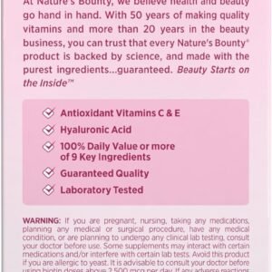 Nature's Bounty Advanced Hair, Skin & Nails, Argan-Infused Vitamin Supplement with Biotin and Hyaluronic Acid, 150 Rapid Release Softgels, 50 Total Servings - Image 7