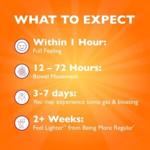 Metamucil 4-in-1 Daily Fiber Supplement, Psyllium Husk Powder for Digestive Health, Sugar-Free Fiber Supplement, Orange, Naturally Sourced Psyllium Husk Powder, 180 teaspoons - Image 8