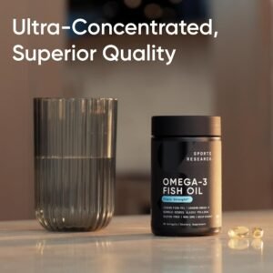Sports Research Triple Strength Omega 3 Fish Oil - Burpless Fish Oil Supplement w/EPA & DHA Fatty Acids from Single-Source Wild Alaskan Pollock - 1250 mg, 90 ct - Image 7