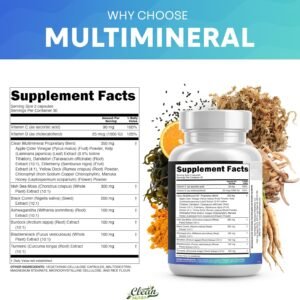 Clean Nutraceuticals Sea Moss Black Seed Oil Ashwagandha Turmeric Bladderwrack Burdock & Vitamin C Vitamin D3 with Elderberry Manuka Dandelion Yellow Dock Iodine Chlorophyll ACV - Image 5