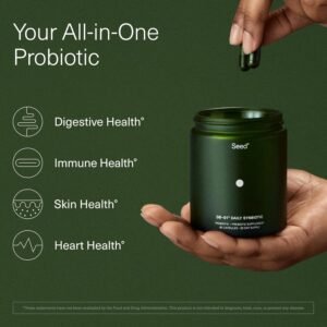 Seed DS-01 Daily Synbiotic - Prebiotic and Probiotic for Women & Men - Digestive Health, Gut Health, Immune Support, Bloating & Constipation Relief - Vegan & Shelf-Stable - 60 Capsules (30-Day Supply) - Image 3