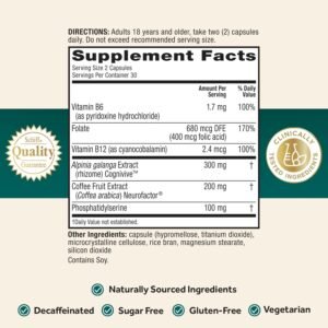 NEURIVA Ultra Decaffeinated Clinically Tested Nootropic Brain Supplement for Mental Alertness, Memory, Focus & Concentration, Cognivive, Neurofactor, Phosphatidylserine, Vitamins B6 B12, 60 Capsules - Image 5