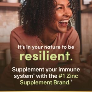 Nature's Bounty Zinc 50mg, Immune Support & Antioxidant Supplement, Promotes Skin Health, 1 Caplet Per Day, Gluten Free, 250 Vegetarian Caplets - Image 5