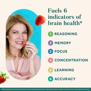 NEURIVA Plus Brain Supplement for Memory,Focus & Concentration+Cognitive Function with Vitamins B6 & B12 and Clinically Tested Nootropics Phosphatidylserine and Neurofactor,50ct Strawberry Gummies - Image 3