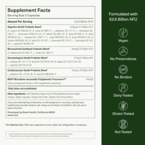 Seed DS-01 Daily Synbiotic - Prebiotic and Probiotic for Women & Men - Digestive Health, Gut Health, Immune Support, Bloating & Constipation Relief - Vegan & Shelf-Stable - 60 Capsules (30-Day Supply) - Image 8