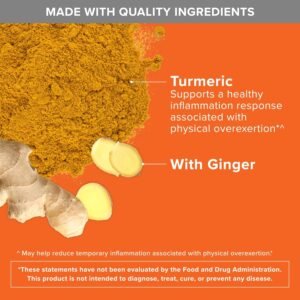 Qunol Turmeric Curcumin with Black Pepper & Ginger, 2400mg Turmeric Extract with 95% Curcuminoids, Extra Strength Supplement, Enhanced Absorption, Joint Support Supplement, 105 Count - Image 8