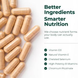 Multivitamin for Men – Essential Mens Multivitamins & Multiminerals Capsules with Vitamin B12, A, D, C, Zinc, Magnesium & More for Total Body Wellness – 20+ Key Nutrients & Vitamins for Men – 60 count - Image 8