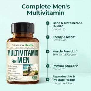 Multivitamin for Men – Essential Mens Multivitamins & Multiminerals Capsules with Vitamin B12, A, D, C, Zinc, Magnesium & More for Total Body Wellness – 20+ Key Nutrients & Vitamins for Men – 60 count - Image 6
