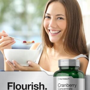 Horbäach Cranberry Concentrate Extract Pills + Vitamin C | 30,000mg | 120 Capsules | Triple Strength Ultimate Potency Formula | Non-GMO and Gluten Free Supplement - Image 8