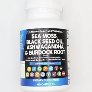 Clean Nutraceuticals Sea Moss Black Seed Oil Ashwagandha Turmeric Bladderwrack Burdock & Vitamin C Vitamin D3 with Elderberry Manuka Dandelion Yellow Dock Iodine Chlorophyll ACV - Image 7