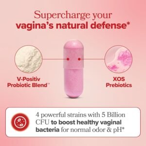 O Positiv URO Vaginal Probiotics for Women pH Balance with Prebiotics & Lactobacillus Probiotic Blend - Vaginal Health Supplement - Promote Healthy Vaginal Odor & Vaginal Flora, 60 Count (Pack of 1) - Image 4