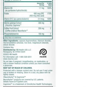 NEURIVA Ultra Decaffeinated Clinically Tested Nootropic Brain Supplement for Mental Alertness, Memory, Focus & Concentration, Cognivive, Neurofactor, Phosphatidylserine, Vitamins B6 B12, 60 Capsules - Image 15
