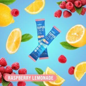 Supercalm Powdered Drink Mix, Raspberry Lemonade, L Theanine, Ksm-66 Ashwagandha, Magnesium Glycinate, Vitamin D 3, Supplements for Relaxation & Focus, No Sugar, Non GMO, On The Go, 20 Ct - Image 3