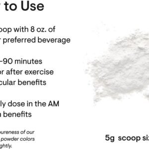 THORNE Creatine - Micronized Creatine Monohydrate Powder, Amino Acid Support for Muscles, Cellular Energy & Cognitive Function* - Unflavored - NSF Certified for Sport - 5 g per Serving - 90 Servings - Image 4