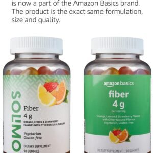 Amazon Basics Fiber Gummies for Digestive Health and Regularity, Orange, Lemon & Strawberry Flavors, 90 Count, Pack of 1 (Previously Solimo) - Image 4