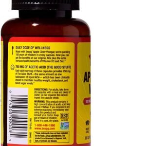 Bragg Apple Cider Vinegar Capsules with Vitamin D and Zinc - 90 Capsules - Supports The Immune System - Image 9