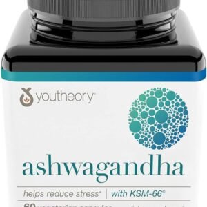Youtheory Ashwagandha - 1,000 mg - Stress Support Supplement - Cortisol Support Supplement - Gluten, Dairy & Soy Free - 60 Vegetarian Capsules - Image 5