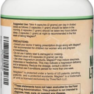 Magnesium L Threonate, Magtein™, Sleep and Cognitive Support – High Absorption – Most Bioavailable Form of Magnesium – 2,000 mg – 120 Capsules - Image 7