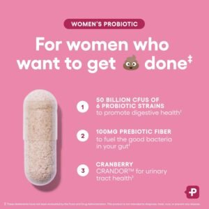 Physician's CHOICE Probiotics for Women - PH Balance, Digestive, UT, & Feminine Health - 50 Billion CFU - 6 Unique Strains for Her - Organic Prebiotics, Cranberry Extract+ - Women Probiotic - 30 CT - Image 5