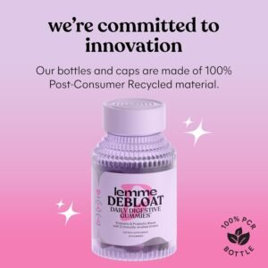 Lemme Debloat - Digestive & Gut Health Gummies with 2 Clinically Studied Probiotics & Prebiotic, Vegetarian, Gluten Free, Non GMO, BlackBerry Flavor (60 Count) - Image 8