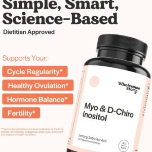 Wholesome Story Myo-Inositol & D-Chiro Inositol Supplement for Women | Fertility Supplements for Hormonal Balance & Ovarian Health Support | Myoinositol | Ideal 40:1 Ratio | 30 Servings - Image 3