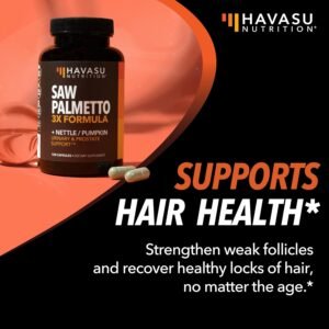 Saw Palmetto Supplement with Stinging Nettle and Pumpkin Seed Extract - Advanced 3X Formula - DHT Blocker Urinary Health and Prostate Support for Mens Health - Vegan, Non-GMO Capsules - 2 Month Supply - Image 7