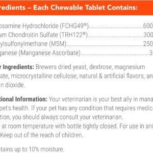 Nutramax Cosequin for Dogs Joint Health Supplement, Contains Glucosamine for Dogs, Plus Chondroitin and MSM, Supports Healthy Joints, Chewable Tablets, 132 Count - Image 8