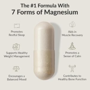 BIOptimizers Magnesium Breakthrough Supplement 4.0-7 Forms of Mg: Glycinate, Malate, Citrate, and More - Natural Support for Sleep and Cognitive Function - 30 Capsules- Calming Vitamins Complex - Image 3