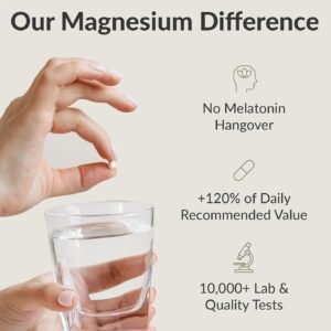BIOptimizers Magnesium Breakthrough Supplement 4.0-7 Forms of Mg: Glycinate, Malate, Citrate, and More - Natural Support for Sleep and Cognitive Function - 30 Capsules- Calming Vitamins Complex - Image 5