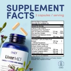 1MD Nutrition LiverMD - Liver Support Supplement | Siliphos Milk Thistle Extract & NAC - Supports Healthy Energy, Immunity & Overall Health - Liver Cleanse & Support | 60 Capsules - Image 8