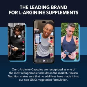 L-Arginine Capsules with L-Citrulline - Nitric Oxide Supplement - L Arginine and L Citrulline Blend - 60 Count - Vegan, Non-GMO Capsules for Performance, Endurance and Muscle Support - 1 Month Supply - Image 6