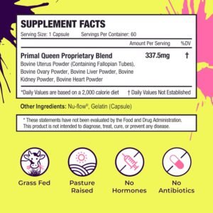 Female-Optimized Beef Organ Superfood Supplement (Beef Liver, Kidney, Heart, & 3 More) - 100% Grass Fed, Pasture Raised Cattle - Balance Hormones, Energy, & More for Women - Image 6
