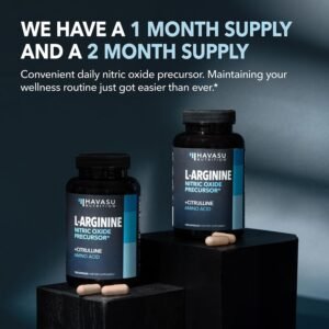 L-Arginine Capsules with L-Citrulline - Nitric Oxide Supplement - L Arginine and L Citrulline Blend - 60 Count - Vegan, Non-GMO Capsules for Performance, Endurance and Muscle Support - 1 Month Supply - Image 9