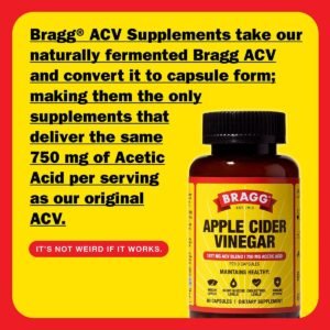 Bragg Apple Cider Vinegar Capsules with Vitamin D and Zinc - 90 Capsules - Supports The Immune System - Image 3